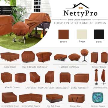 NettyPro 56 Inch Heavy Duty BBQ Grill Cover