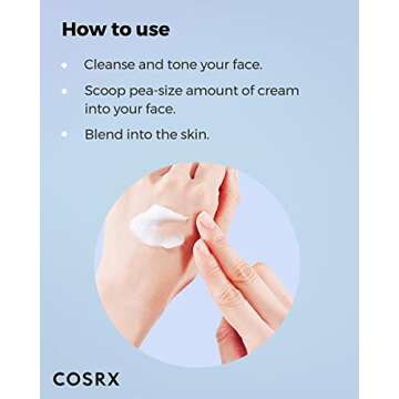 COSRX Hyaluronic Acid Moisturizing Cream, Long-lasting Hydration, Rich Moisturizer for Sensitive Skin 3.52 oz / 100g, Korean Skin Care, Animal Testing Free, Parabens Free