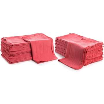 Red Commercial Grade Shop Towels - 100 Pack