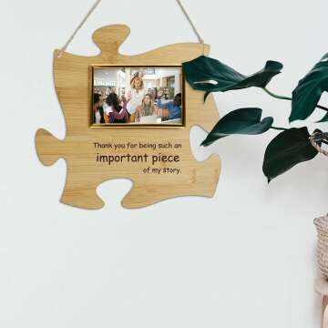 Thank You Puzzle Piece Sign - Perfect Gift for Teachers