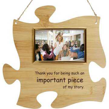 Thank You Puzzle Piece Sign - Perfect Gift for Teachers