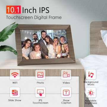 10.1 WiFi Digital Picture Frame - Touch Screen & Cloud