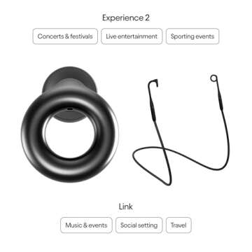 Loop Earplugs Experience Link Bundle – Loop Experience 2 + Loop Link | Reusable Ear Plugs for Concerts, Live Events, Festivals, Motorcycles, Noise Sensitivity & More | 18 dB Noise Reduction