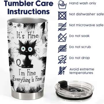 Cat Lover Halloween Tumbler - 20 oz with Lid