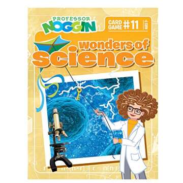 Outset Media Professor Noggin's Wonders of Science Trivia Card Game - an Educational Based Card Game for Kids - Trivia, True or False, and Multiple Choice - Ages 7+ - Contains 30 Cards