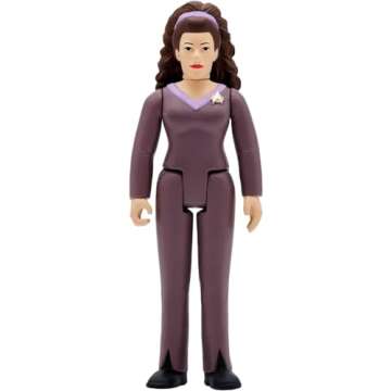 Super7 Star Trek: The Next Generation Counselor TROI - 3.75" Star Trek Action Figure Classic TV Show Collectibles and Retro Toys