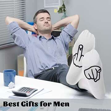 BVIELOY Show off Funny Colorful Novelty Socks ，Gag Christmas Gifts for Men and Women New Year