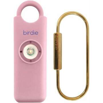 She’s Birdie Safety Alarm for Women – LOUD Siren & Strobe Light, Stylish Keychain