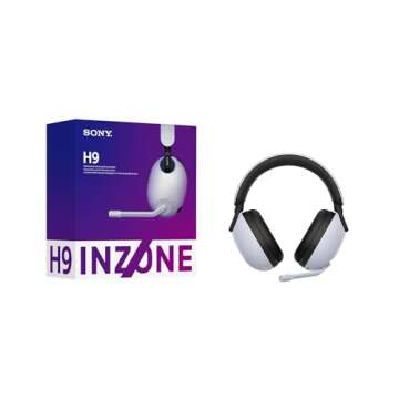 Sony INZONE H9 Wireless Gaming Headphones with Dual Sensor Noise Canceling Technology, Bluetooth Connectivity Over-Ear Headphones with 360 Spatial Sound, H9 Gaming Headset (WH-G900N)