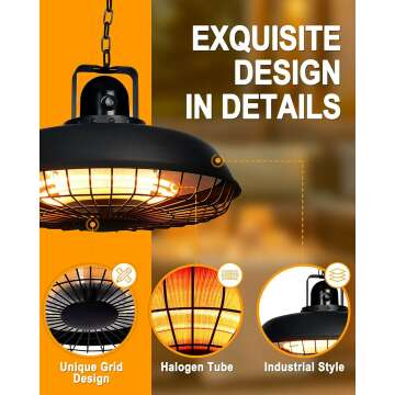 Star Patio Electric Heater - Remote-Controlled Ceiling Heater