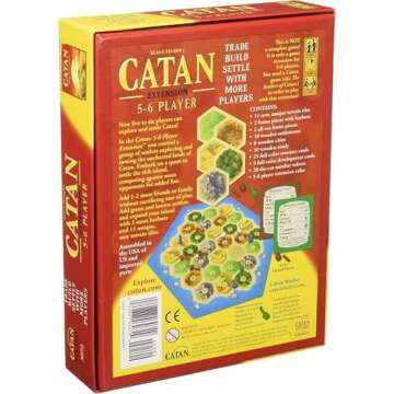 CATAN Board Game 5-6 Player Extension - Expand Your CATAN Game for More Players, Strategy Game for Kids and Adults, Ages 10+, 3-6 Players, 60-90 Minute Playtime, Made by CATAN Studio