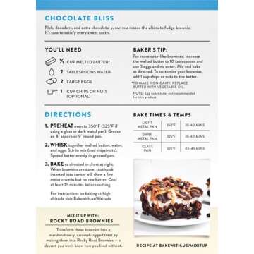 King Arthur Gluten Free Fudge Brownie Mix: Rich, Chocolatey Dessert for Celiac and Non-GMO Diets - Certified Kosher Baking Mix, Easy to Prepare, 17 oz Box for Delicious Homemade Brownies