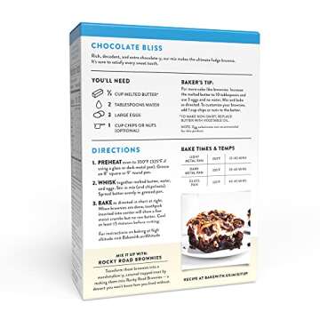 King Arthur Gluten Free Fudge Brownie Mix: Rich, Chocolatey Dessert for Celiac and Non-GMO Diets - Certified Kosher Baking Mix, Easy to Prepare, 17 oz Box for Delicious Homemade Brownies