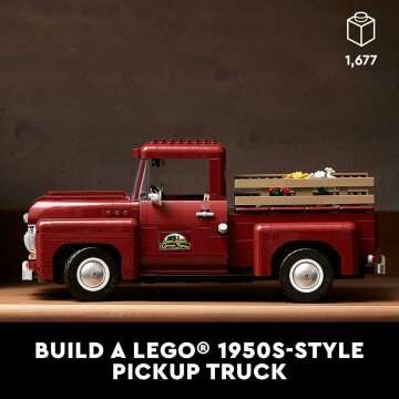 LEGO Icons 1950s Pickup Truck Building Set 10290