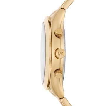 Michael Kors Slim Runway Chronograph Gold-Tone Stainless Steel Men's Watch (Model: MK8909)