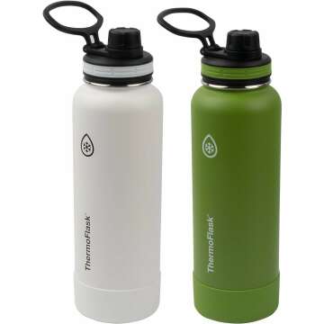 ThermoFlask 40 oz Double Wall Insulated Steel 2-Pack - Arctic/Grasshopper