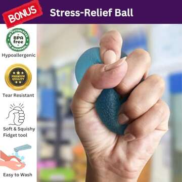 INNER TRUTH Meditation with Buddha Kit - 3 in 1 Guided Breathing Calm Down Buddha Anxiety Relief Device + Stress Ball. Stress Relief and Mindfulness Gifts. ADHD Tools for Adults & Kids. Yoga Gifts