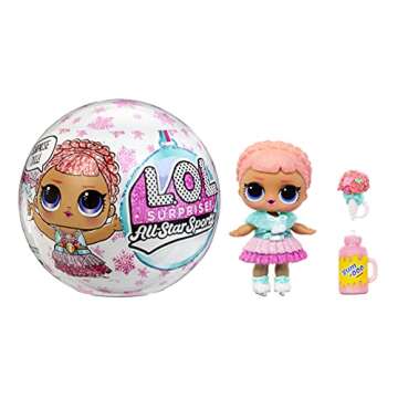 L.O.L. Surprise! All-Star Sports Series 5 Winter Games Sparkly Collectible Doll with 8 Surprises, Mix & Match Accessories,Toys for Girls and Boys Ages 4 5 6 7+ Years Old, (Styles May Vary),Multicolor