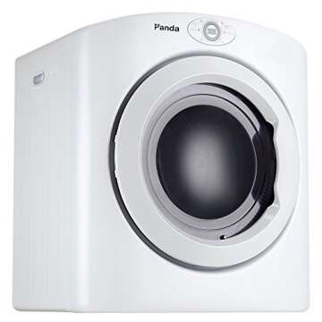 Panda 2.6 cu.ft Compact Portable Laundry Dryer, 8.8 lbs capacity Intelligent Humidity Sensor dyer, White