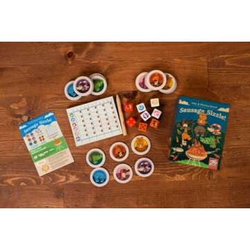 Sausage Sizzle, Press Your Luck Dice Rolling Game Featuring Australian Animals Stealing Food - 25th Century Games