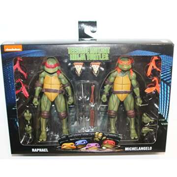 Teenage Mutant Ninja Turtles TMNT 1990 Movie 7" 2-Pack Figure Collection by NECA (Raphael & Michelangelo)