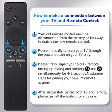 Voice Replacement for Samsung-Smart-TV-Remote, New Upgraded BN59-1266A for Samsung Remote Control, for Samsung TVs with Voice Function