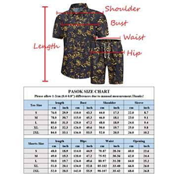 PASOK Men's Floral Tracksuit - Hawaiian Shirt & Shorts