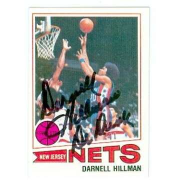 Darnell Hillman autographed basketball card (New Jersey Nets) 1977 Topps #5 inscribed Dr Dunk - Autographed Basketball Cards