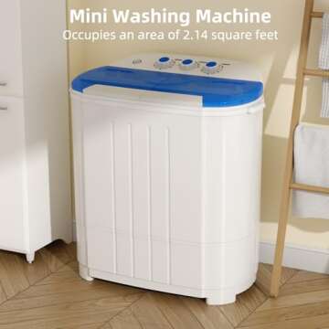 Zynkez Portable Twin Tub Washing Machine - Compact and Semi-Automatic