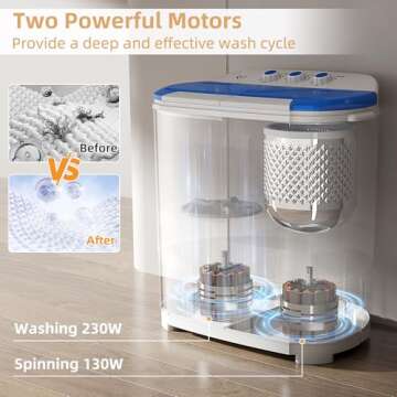 Zynkez 14Lbs Portable Washing Machine for Compact Spaces