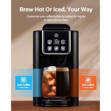 SHARDOR Single Serve Coffee Maker 2.0 - Brew Hot & Iced Coffee