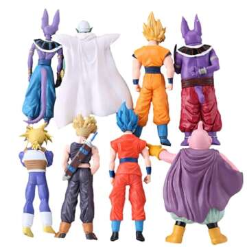 Goku Action Figures Set of 8 Classic Anime Toys