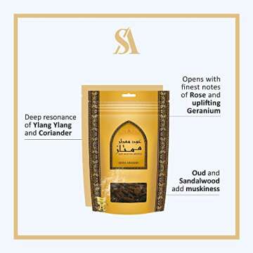 SWISS ARABIAN Oud Muattar Mumtaz - Luxury Products from Dubai - Lasting and Addictive Home Fragrance Incense - Give Your Home A Seductive Signature Aroma - The Luxurious Scent of Arabia - 8.8 Oz