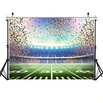 WOLADA 7x5FT Super Bowl Backdrop Super Bowl Sunday Party Backdrop American Football Backdrop Sports Backdrop Super Bowl Photography Background Super Bowl Themed Birthday Backdrop 11982