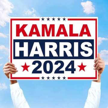 Oligei Kamala Harris 2024 Yard Signs, Kamala Harris Yard sign 18" X 12", Kamala Harris Yard Signs 2024 Double Sided Fade Resistant, Take America Back Kamala Signs for Yard Heavy Duty Metal H-Frames