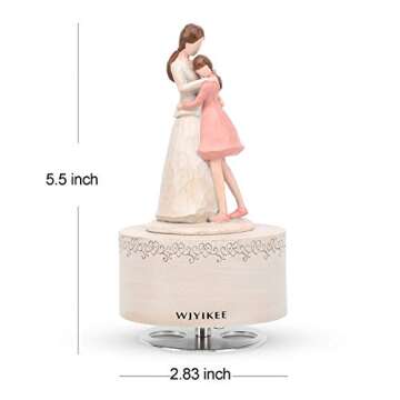 WJYIKEE Music Box Mom Gifts,Gifts for Mom from Daughter,Daughter Gift from Mother,Funny Sculpted Musical Figure Gifts,Mother's Day,Thanksgiving,Birthday Gifts for Mom and Daughter