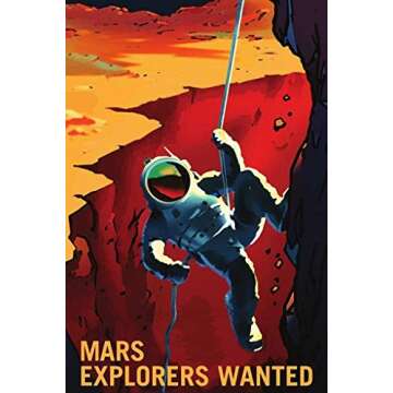 Mars Explorers Wanted NASA Recruitment Retro Poster Space Mission (24x36)