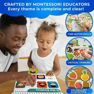 Montessori Busy Book for Toddlers aged 3-5 Years