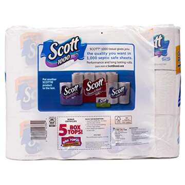 Scott 1000 Sheets Per Roll Toilet Paper,36 Rolls Bath Tissue