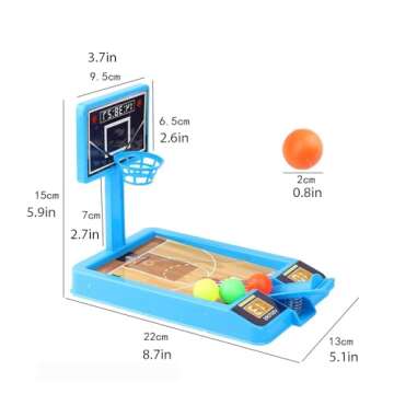 2 PACK Basketball Game Toys, Tabletop Basketball Shooting Game for Kids and Adults, Desk Games for Office for Adult to Reduce Stress, Basketball Party Favors Classroom Prizes for Boys Girls