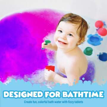 Tub Works® My Bath Colors™ Bath Toy Set | Nontoxic | Fizzy Bath Color Tablets (150 Count), Smooth™ Bath Crayons (12 Pack), & Bath Paint Sticks™ (12 Pack) | Creative Kids Bath & Toddler Bath Toys