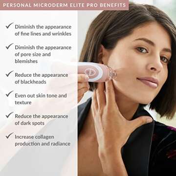 PMD Beauty Personal Microderm Elite Pro-At-Home Microdermabrasion Machine with Kit for Face and Body-Exfoliating Crystals and Vacuum Suction for Fresh and Radiant Skin-Three Speed and Suction Options