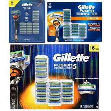 Gillette Fusion5 ProGlide Men's Razor Blade Refills, Pack of 16 Cartridges (packaging may vary)