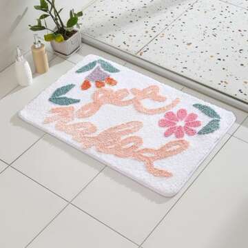 Get Naked Bath Mat Soft Thick Microfiber Bath Rug Non Slip Absorbent Funny Cute Bathroom Decor Mat, Machine Washable, 20IN x 30IN