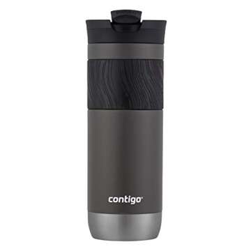 Contigo Byron Vacuum-Insulated Stainless Steel Travel Mug with Leak-Proof Lid, Reusable Coffee Cup or Water Bottle, BPA-Free, 20oz 2-Pack in Sake & Blue Corn Perfect for Hot and Cold Beverages