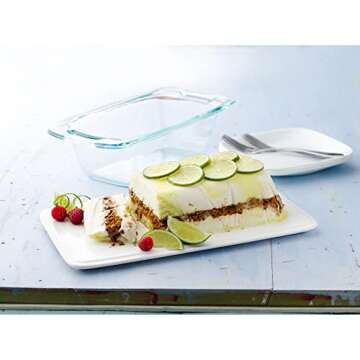 Pyrex 1.5-Qt Glass Loaf Dish with Lid - Safe & Durable