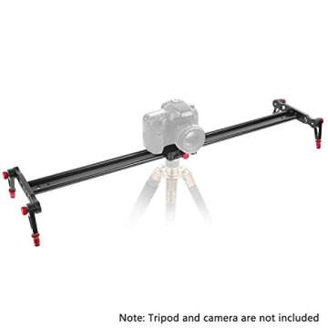 Neewer Aluminum Alloy Camera Track Slider Video Stabilizer Rail with 4 Bearings for DSLR Camera DV Video Camcorder Film Photography, Loads up to 17.5 pounds/8 kilograms (100cm)