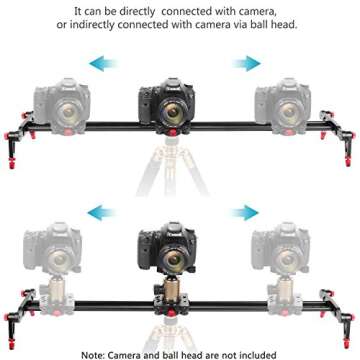 Neewer Aluminum Alloy Camera Track Slider Video Stabilizer Rail with 4 Bearings for DSLR Camera DV Video Camcorder Film Photography, Loads up to 17.5 pounds/8 kilograms (100cm)