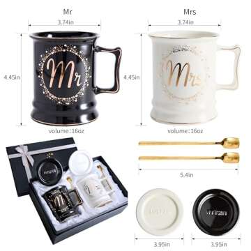 Mr and Mrs Coffee Mug Set for Newlyweds