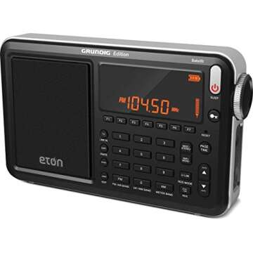 Eton Grundig Satellit AM / FM / Aircraft / SSB / Shortwave Radio with RDS, Black, NGWSATB